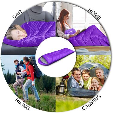 Yordawn Sleeping Bag - Outdoor Camping, 3-4 Season, Ultralight, Waterproof, for Adults & Kids