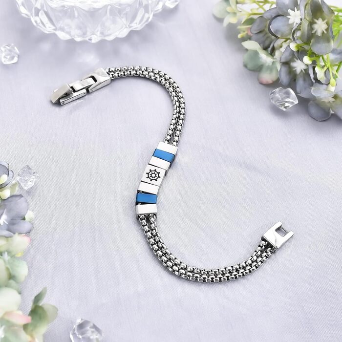 Браслет чоловічий FANCIBAND з нержавіючої сталі 316L з гравіюванням
