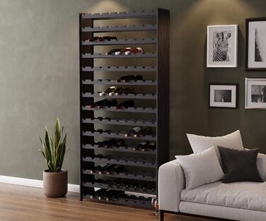 RW Series Wooden Wine Rack for Bottles, Anthracite, Brown, Natural, RW-3, 13-15 lie, for 91-135 Bottles, Wine, Bottle Rack (Anthracite, RW-3-135, 198 x 92 x 26.5, for 135 Bottles)