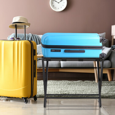 Relaxdays Wooden Folding Suitcase Stand