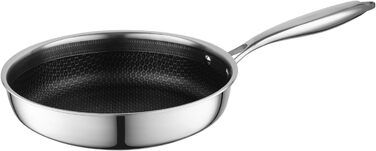 Набір сковорідок Florina Bratpfannen з нержавіючої сталі (20, 24, 28 см) | 3 шт. | 3-шарова конструкція | Алюмінієвий сердечник | Для духовки | Ергономічна ручка | Дзеркальний блиск | Для всіх типів плит | Aristo