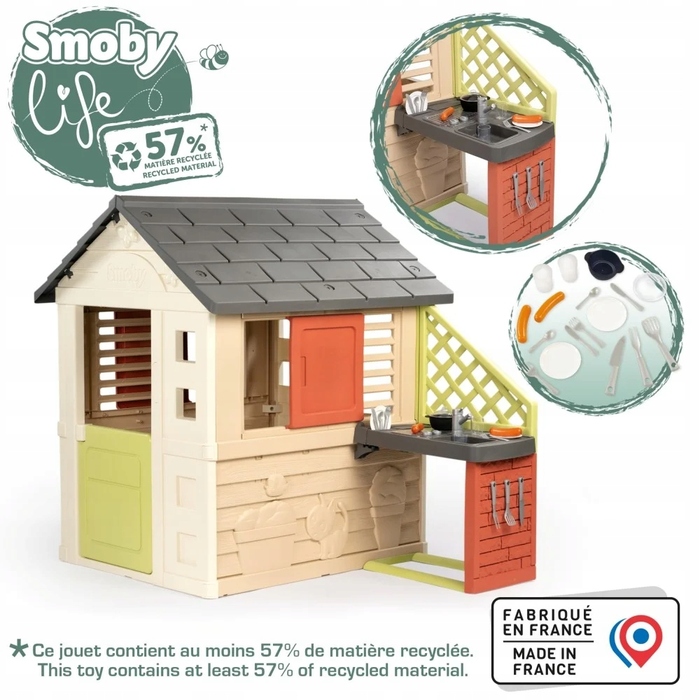 Ігровий будинок Smoby Nature з кухнею та 17 аксесуарами