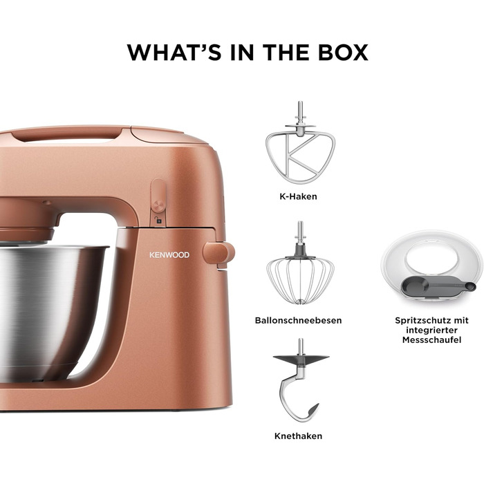 Кухонна машина KENWOOD kMix KMX750BK, компактний планетарний міксер, корал