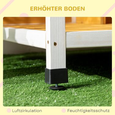 Будка для собак PawHut з соснового дерева з терасою та підйомним дахом, для маленьких собак, внутрішня та зовнішня, вологостійка, помаранчевого кольору, 85,5 x 62 x 60 см