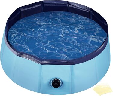 Басейн для собак Fudajo 100 x 30 см, рушфільтрований, з ПВХ, складаний, з посиленими краями, портативний