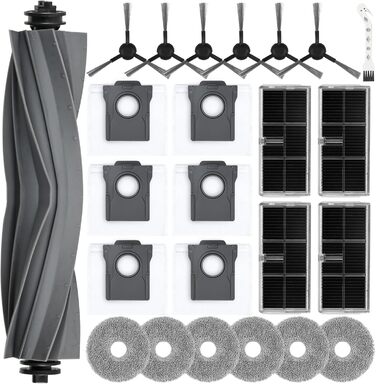 Набір аксесуарів для робота-пилососа Dreame L20 Ultra: 2 щітки, 6 мішків, 4 мокрі серветки, 4 HEPA-фільтри, 4 бічні щітки, 1 щітка для очищення