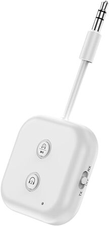 Isobel Bluetooth Передавач та Приймач 2-в-1: Bluetooth Адаптер 5.0 з низькою затримкою для TV/PC/Laptop. Підтримка Optical Toslink RCA 3.5mm AUX. Dual Link (Ultimate Transmitter Receiver)