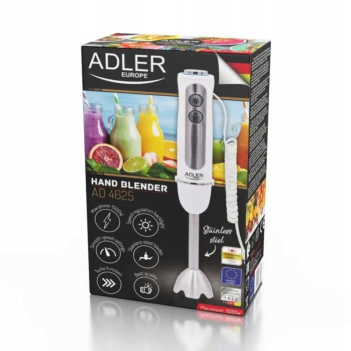 Ручний блендер ADLER AD4625, білий, 1500 Вт