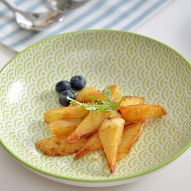 Набір тарілок Vancasso Maracon Natsuki: 8 глибоких тарілок з порцеляни, Ø 21.5 см, 600 мл