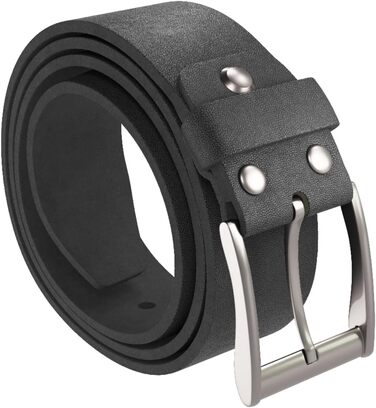 Чоловічий шкіряний ремінь H&H чорного кольору, ширина 38 мм, регульований, для штанів, джинсів, костюма
