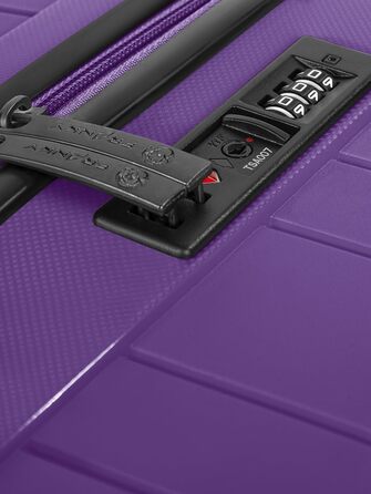 Набір валіз Franky Dallas 3.0 3 шт. | Тріумф, TSA-замок, 4 колеса, фіксуючий ручка | 36/60/92 л (фіолетовий, валіза L 75 см)