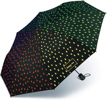 Чорний парасолька Happy Rain з ефектом зміни кольору, компактний парасолька-тростина, 95 см