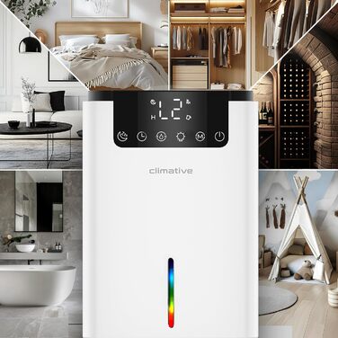 Електричний осушувач повітря LUXE UV 0.7L/24h з LED-дисплеєм, таймером та низьким рівнем шуму. Ідеально для дому, квартири, ванної кімнати - захист від вологи та плісняви. Білий.