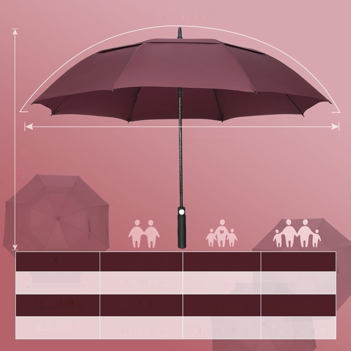 Автоматична складана парасолька ZOMAKE, червона