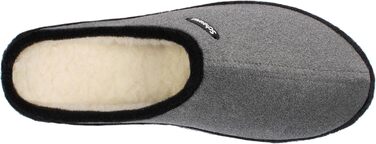 Чоловічі фетрові домашні тапочки Schawos 6030, теплі, з підкладкою з вовни, з устілкою, неслизька підошва (45 EU, Антрацит 10w)