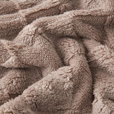 Плед Gracelife Sherpa з м'якого флісу, великий, теплий, 150 x 200 см, сірий