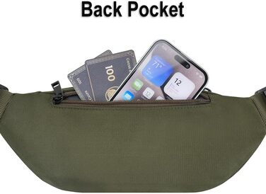 Поясна сумка на пояс для чоловіків та жінок, спортивна, для подорожей, туризму, вигулу собак, на кожен день (зелена)