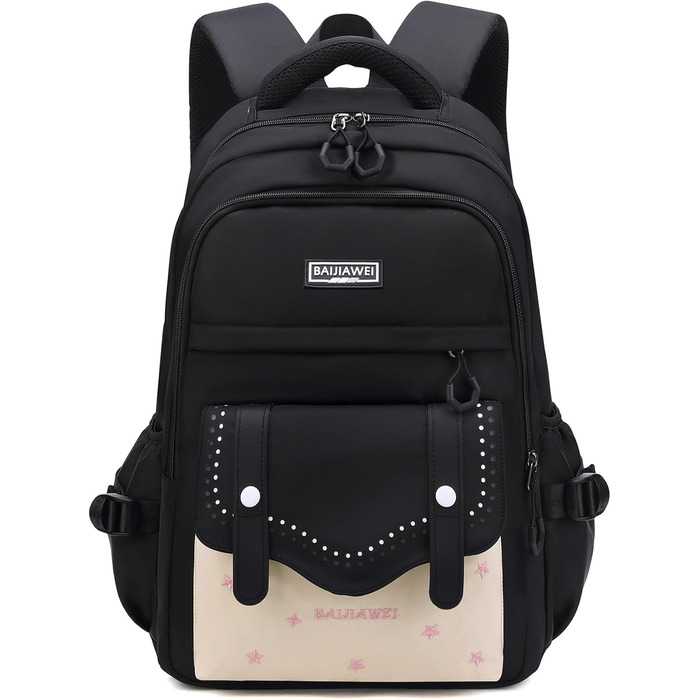 Шкільний рюкзак для дівчаток-підлітків, 2025, великий, для гімназії, старшої школи, 30L (чорний)