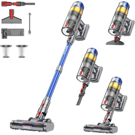 Бездротовий пилосос Sulean 580W з акумулятором, 70 хв роботи, 48000Pa, Smart Display, 1.6L, антинамотування, для твердих поверхонь, килимів, шерсті тварин