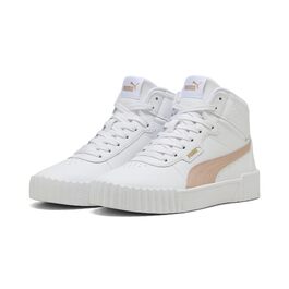 Кросівки Puma Carina 2.0 Mid для жінок, розмір 39 EU, білий, рожевий кварц, золотий
