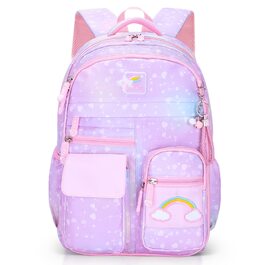 Рюкзак для дівчинки Schulrucksack фіолетовий, 43x35x17 см, велика місткість, з нагрудним ременем, для школи, 5-10 років