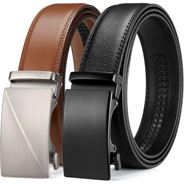Чоловічий шкіряний ремінь BOSTANTEN з автоматичною застібкою-разом, 35 мм, регульований, довжина 115/135 см