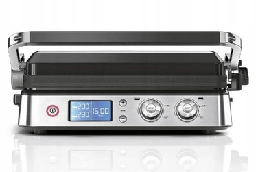 Складаний електричний гриль Braun CG9040, сріблястий/сірий, 2000 Вт