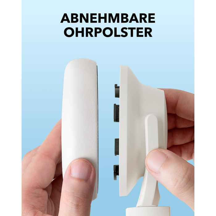 Soundcore Q11i Бездротові навушники-плеєри з Bluetooth, Anker: глибокий бас, 60 годин роботи, Hi-Res Audio, знімні амбушури, Multipoint-з'єднання (білі)