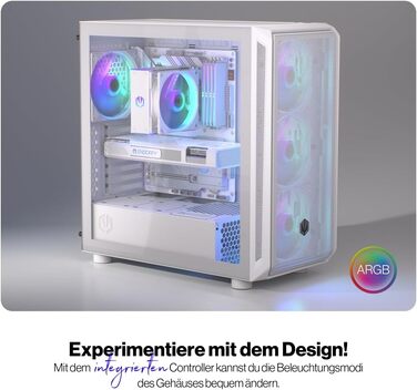 Корпус для ПК Endorfy Arx 700 White ARGB, ATX, загартоване скло, білий