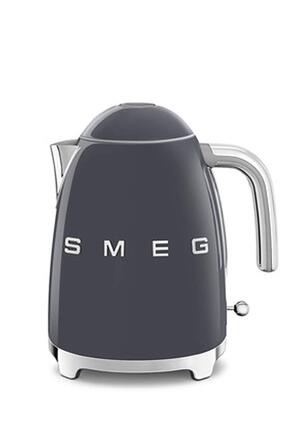 Електричний чайник Smeg KLF03WHEU 1.7л, 2400Вт, з фільтром від накипу та системою Soft-Opening, сірий