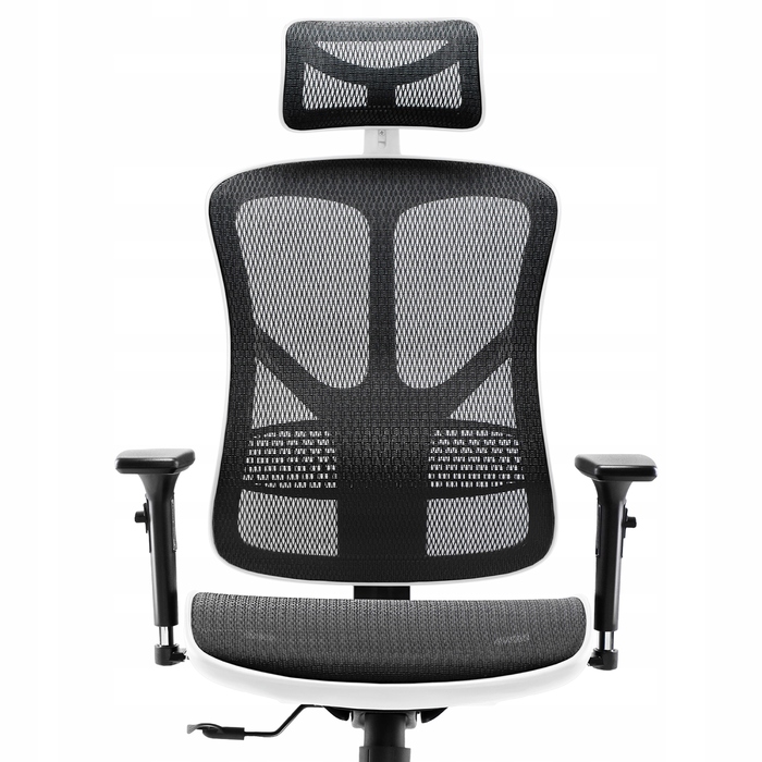 Ергономічне офісне крісло Diablo Chairs V-Basic до 150 кг, чорно-біле