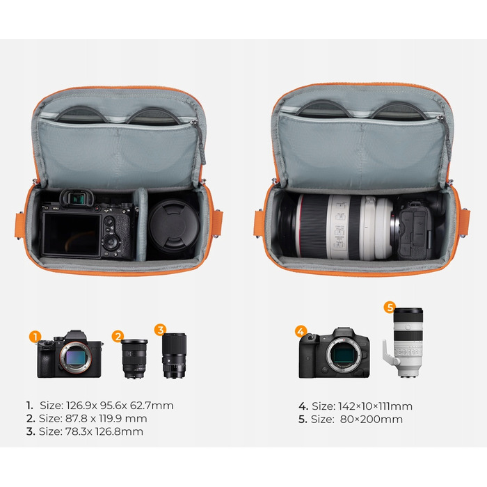Фотосумка K&F Concept KF13.179V6, помаранчева
