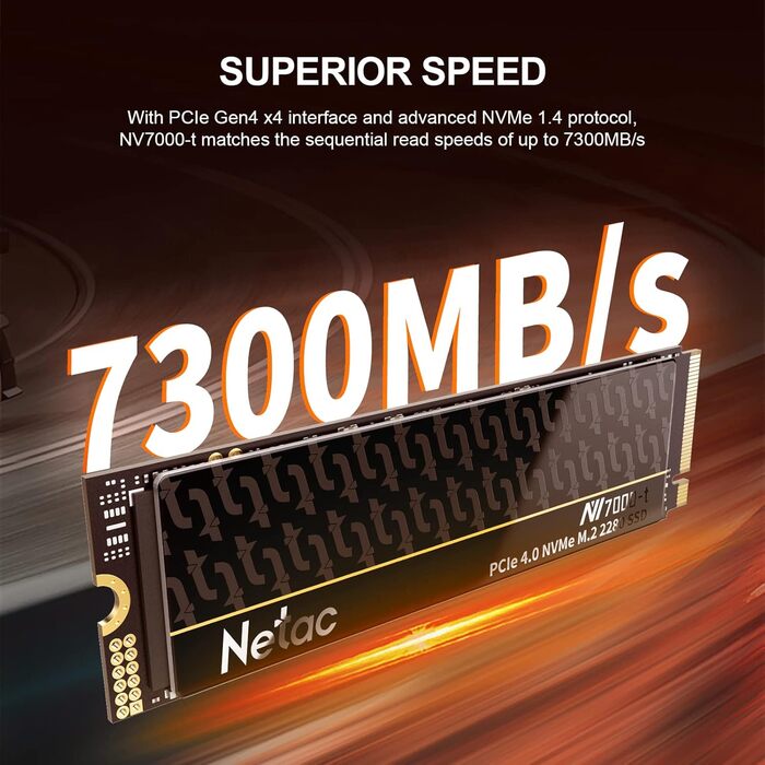 Netac NV7000-t 2TB M.2 NVMe SSD: Швидкий внутрішній SSD для геймінгу та відео, PCIe 4.0