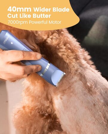 Набір для догляду за шерстю собак Oneisall 4-в-1: триммер, шліфувальник нігтів, IPX7, бездротовий, для собак та котів