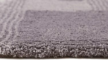 Homie Living Bath Rug, Bath Mat, fluffy, soft pile, non-slip and washable, San Piero (60 x 100 cm, Grey) Grey 60 x 100 cm
