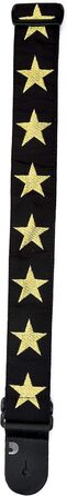 Ремінь для гітари D'Addario Planet Waves 50E08 з нейлону, Retro Classic Collection, довжина 1450 мм, ширина 50 мм (золота зірка)