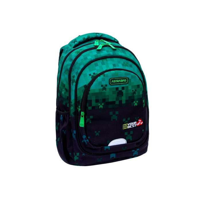 Багатовідсінковий шкільний рюкзак AstraBag, зелений, 20 л