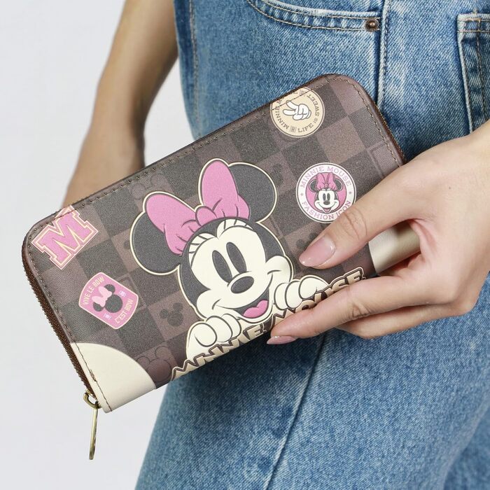 Disney Minnie Mouse Journey Essential Wallet, Brown, 19 x 10 cm