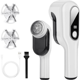 Електричний видалення ворсу HOTUT: 3 леза, LED-дисплей, 2 режими, для одягу, диванів, килимів