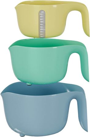 Mixing Bowl Set, Bowl Set, Mixing Bowls, Bowls, Baking Bowl, Mixing Bowl Set of 3 - [Mixing Bowl, Colander, Measuring Cup] - Reusable