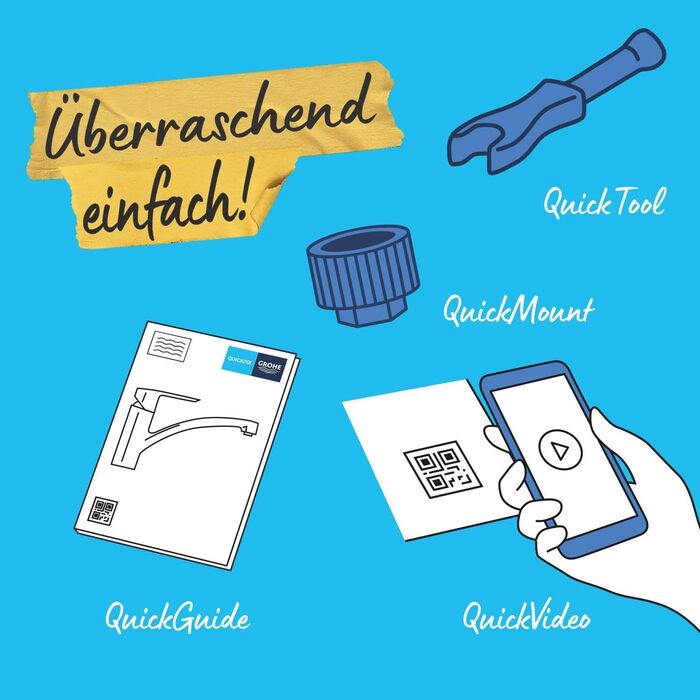 Змішувач кухонний GROHE Get з висувною лійкою, 2 режими, хром, 30361000