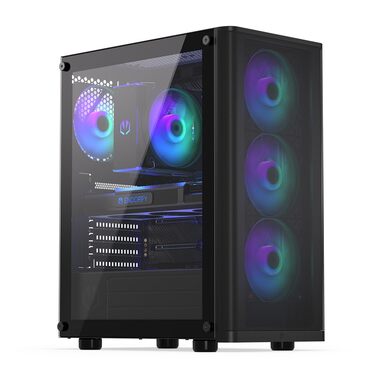 Корпус для ПК Endorfy Ventum 200 ARGB ATX з 4 вентиляторами 120 мм ARGB, скло, Mesh-фасад, широка сумісність охолодження