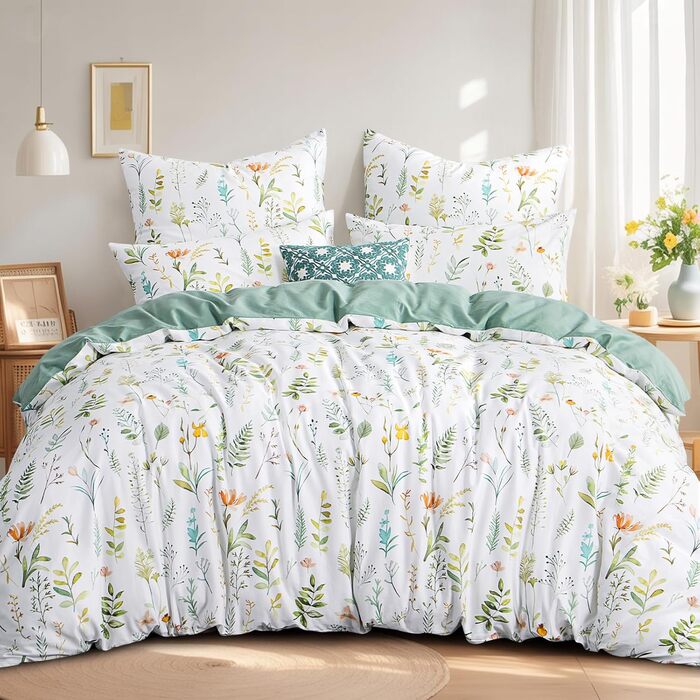 Комплект постільної білизни RUIKASI 135x200 (4 шт.) з бавовни, антрацит. Геометричний дизайн, застібка-блискавка