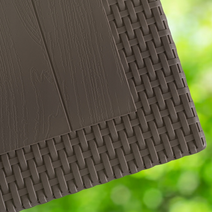 Прямокутний стіл з техноротанга MEBEL ELITE, 119,5 x 69 x 76 см