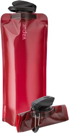 Eclipse Plastic Collapsible/Roll-up Water Bottle (1000 ml, Burgundy)