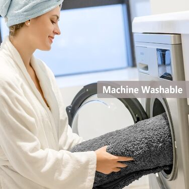 Килимок для ванної кімнати з антиковзким покриттям, 50 x 122 см, темно-сірий. М'який, з мікрофібри, швидковисихаючий, для ванної кімнати.