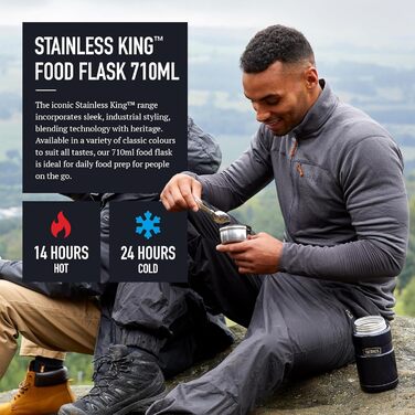 Термос ізольований, 710 мл, нержавіюча сталь, колір Midnight Blue (синій)