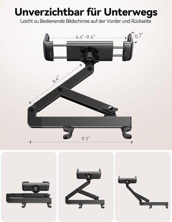 Тримач для планшета Joyroom в авто з двома стержнями та регульованим кріпленням, сумісний з iPad, Switch, Phone (4.7-13 дюймів)