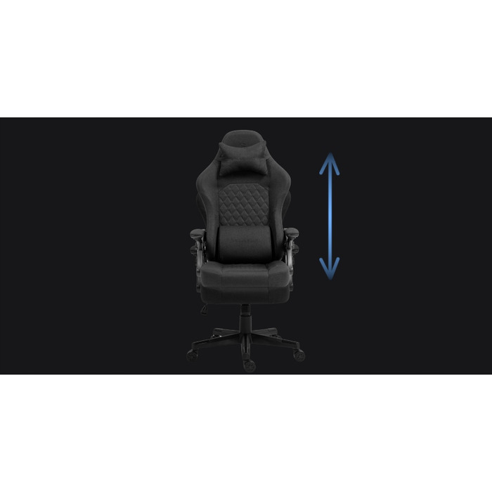 Ігрове крісло Delagear G 404, чорна тканина