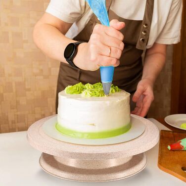 Обертова підставка для тортів SZJYG з набором для декорування: шпателі, лопатки, кондитерський мішок та насадки